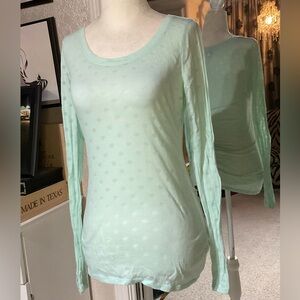 Express Light Green Polka Dot top